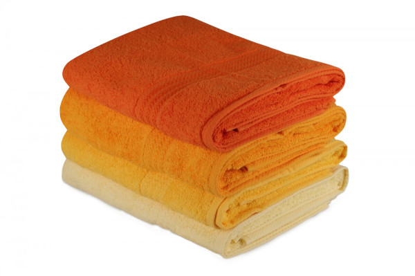 Lessentiel Sada 4 ks ručníků Rainbow 70x140 cm žlutá