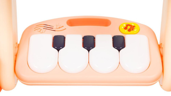 HUANGER Dětské naučné chodítko s podložkou Klavír oranžové