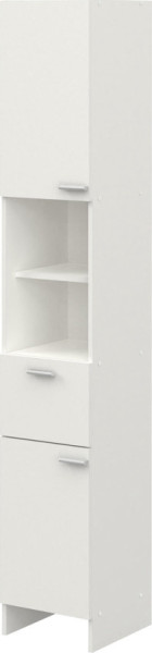 Idea Vysoká skříňka 2 dveře + 1 zásuvka KORAL bílá