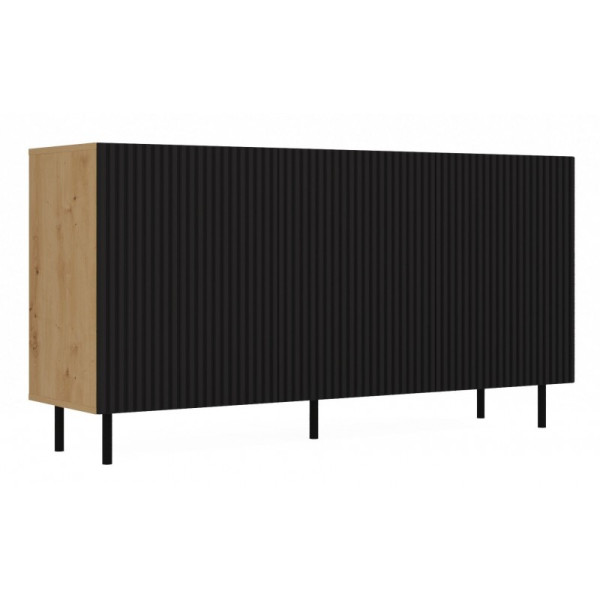 TP Living Komoda KAMA SLIM 150 cm dub artisan/černá