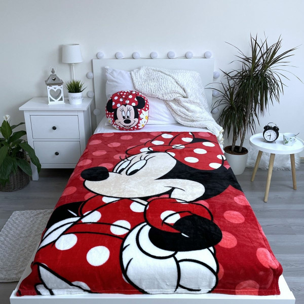 Jerry Fabrics Dětská deka Minnie Red, 100 x 150 cm