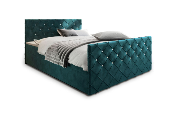 Expedo Čalouněná postel boxspring MINDY, 160x200,  magic velvet 2205