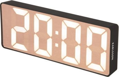 Designové LED hodiny - budík 5877BK  16cm