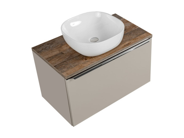 ArtCom Koupelnová skříňka s umyvadlem a deskou SANTA Fe Taupe DU80/1 | 80 cm