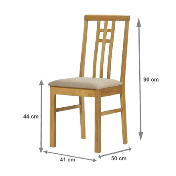 Jídelní židle SLAVATA, dub sonoma/látka krémová