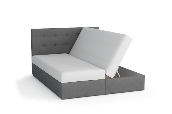 Čalouněná postel GARETTI 180x200 cm, tmavě šedá