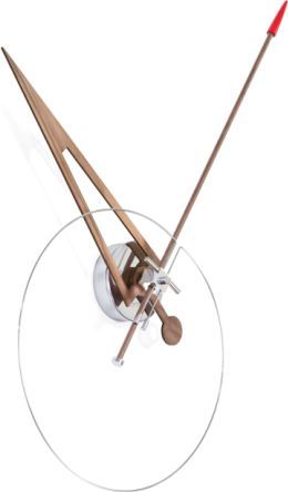 Designové nástěnné hodiny  Cris walnut 70cm