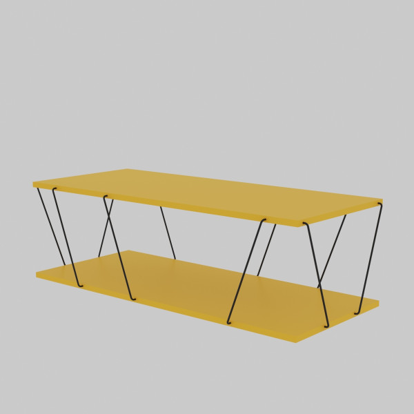 Konferenční stolek BEATRIX, žlutá/černá