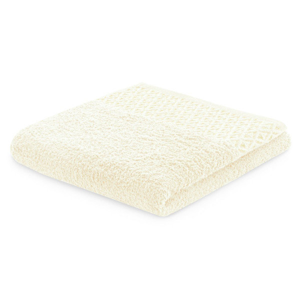 Bavlněný ručník DecoKing Andrea krémový, velikost 70x140