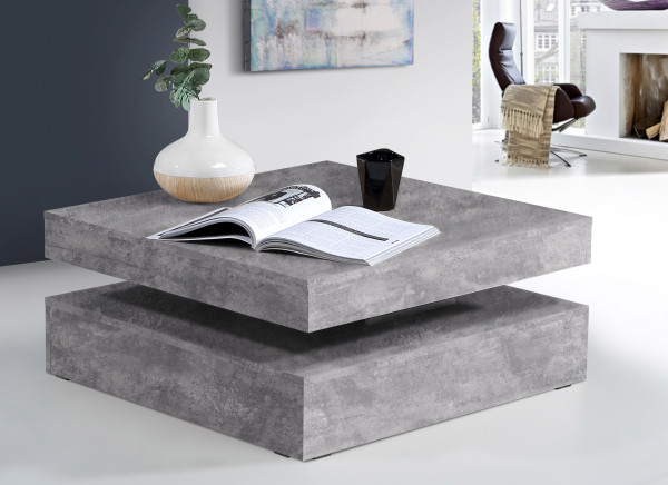 Konferenční stolek ANAKIN, světle šedý beton Z EXPOZICE PRODEJNY, II. jakost