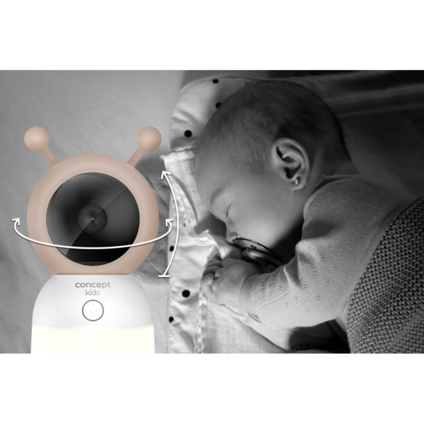 Concept KD0010 dětská video chůvička s LED světlem KIDO s propojením do monitoru a mobilní aplikace