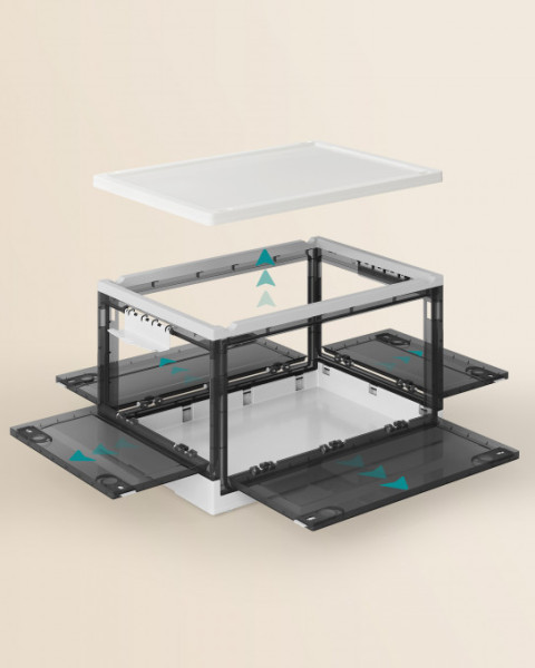 Set tří úložných boxů RPB068W03