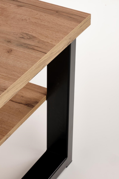 Konferenční stolek GURUVE-U, dub wotan/černá