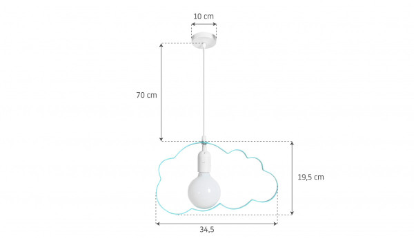 Stropní svítidlo TooLight Cloudie šedá