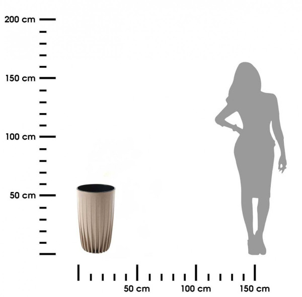 DekorStyle Květináč STRIPPED ECO II 30 cm latte