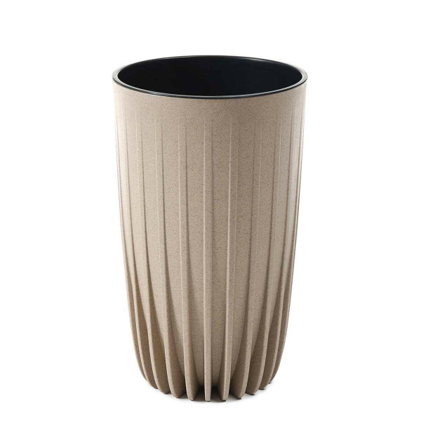 DekorStyle Květináč STRIPPED ECO III 25 cm latte