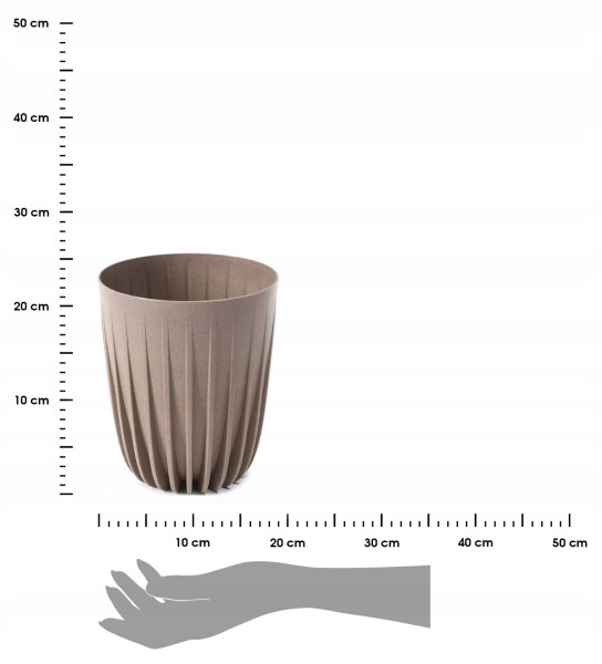 DekorStyle Květináč STRIPPED ECO VII 19 cm latté