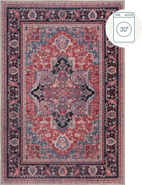 Vínový pratelný koberec s příměsí recyklovaných vláken 160x230 cm Windsor – Flair Rugs