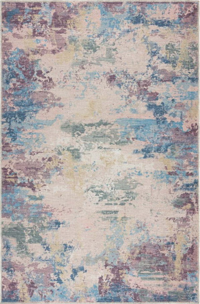 Modro-fialový pratelný koberec s příměsí recyklovaných vláken 80x150 cm Reid – Flair Rugs
