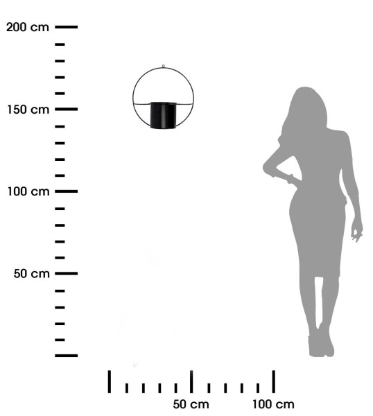 DekorStyle Kovový nástěnný květináč Metas černý
