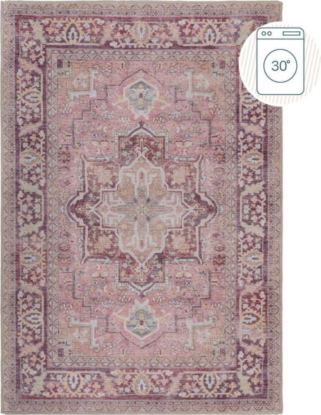 Světle červený pratelný koberec s příměsí recyklovaných vláken 120x170 cm Windsor – Flair Rugs