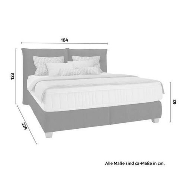 Postel boxspring Fog 180x200cm,černá