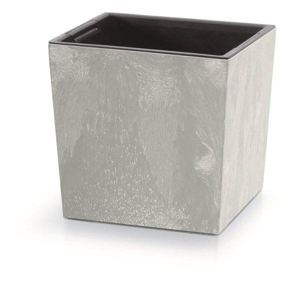 Prosperplast Květináč NURBI CUBE BETON EFFECT šedý, varianta 29,5 cm