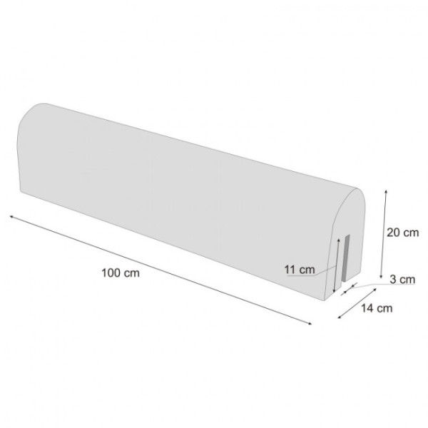 Chránič na dětskou postýlku zelený, 100 cm