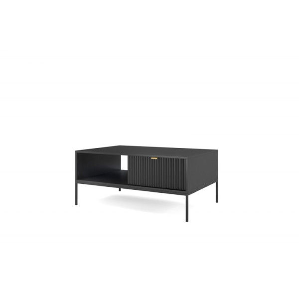 Konferenční stolek GRACIAN, černá/černá/zlatá