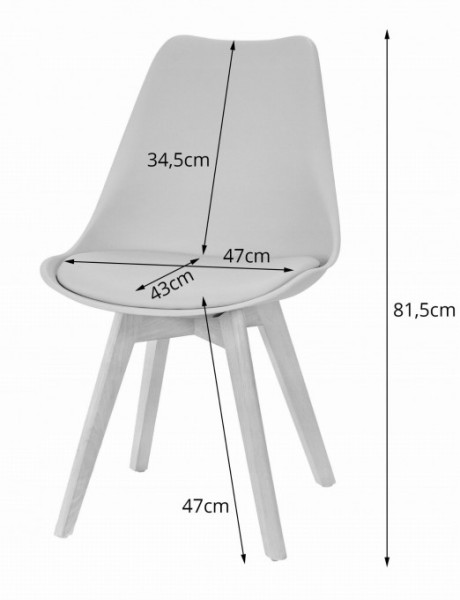 Jídelní stůl TODI bílý 60 cm se dvěma židlemi MARK šedé