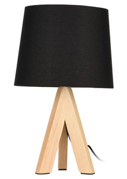 DekorStyle Stolní lampa BOHO 29 cm černá/hnědá