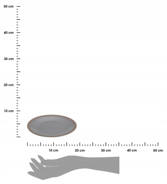 DekorStyle Dezertní talíř Clay 18 cm šedý
