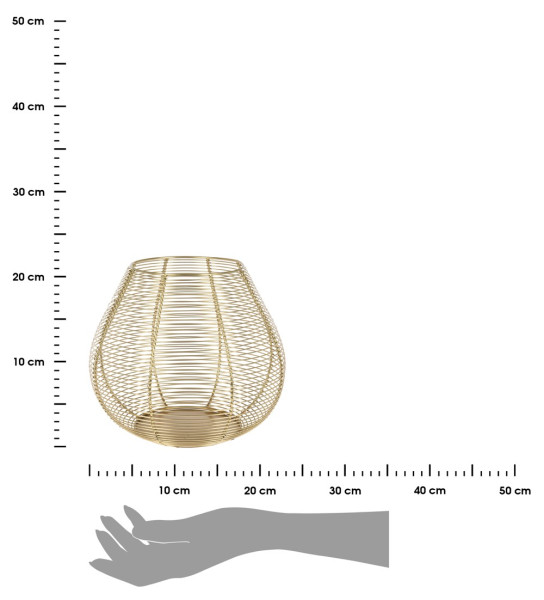 DekorStyle Dekorativní svícen PULO 20 cm zlatý