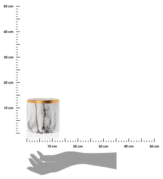DekorStyle Sada 2 ks květináčů Sona Marbling II mramor