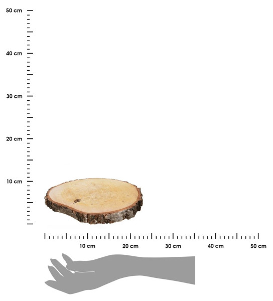 DekorStyle Dubová dřevěná podložka Goter 23 cm hnědá