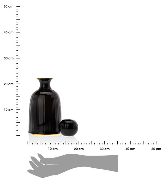 DekorStyle Keramická karafa KENDI černá