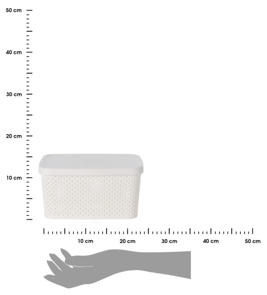 DekorStyle Úložný koš Simple 23 cm bílý