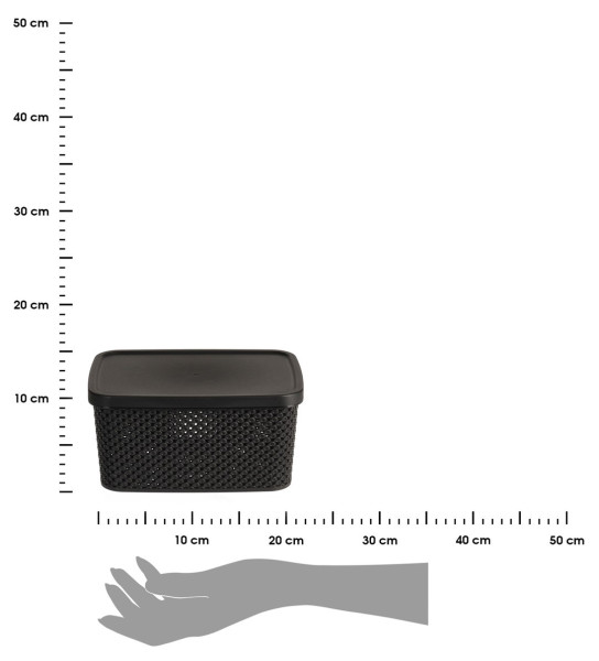 DekorStyle Úložný koš Simple 23 cm černý