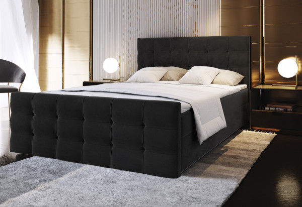 Expedo Čalouněná postel boxspring SAIMON + topper, 160x200, Soft 29