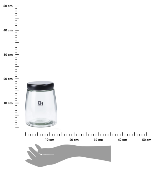 DekorStyle Skleněná dóza s víkem ČIS 1000 ml čirá