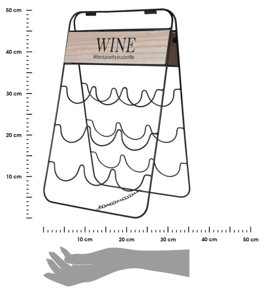 DekorStyle Stojan na víno WINES černý