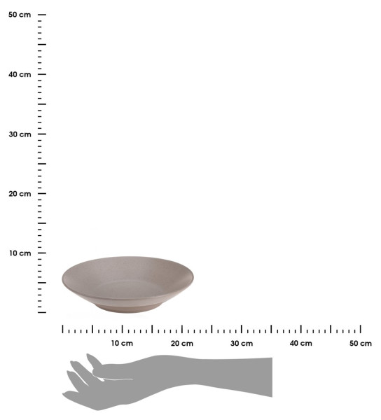 DekorStyle Kameninový hluboký talíř CLAY 21 cm béžový