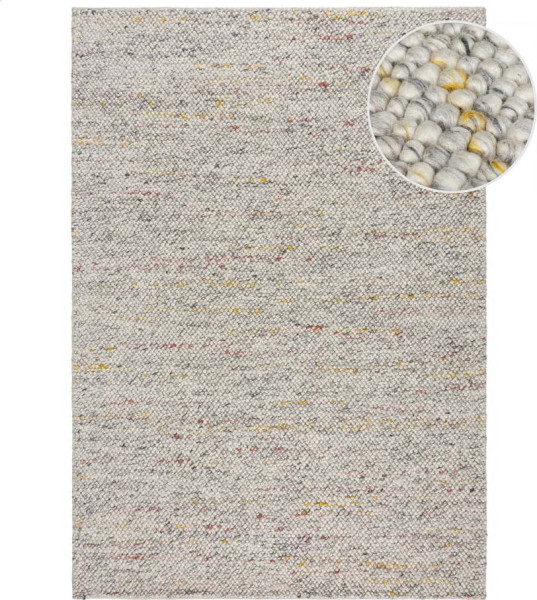 Krémový ručně tkaný koberec s příměsí vlny 80x150 cm Minerals – Flair Rugs