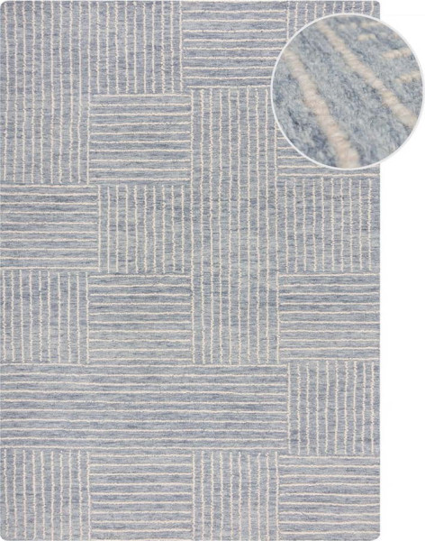 Světle modrý ručně tkaný vlněný koberec 200x290 cm Memphis Wool – Flair Rugs