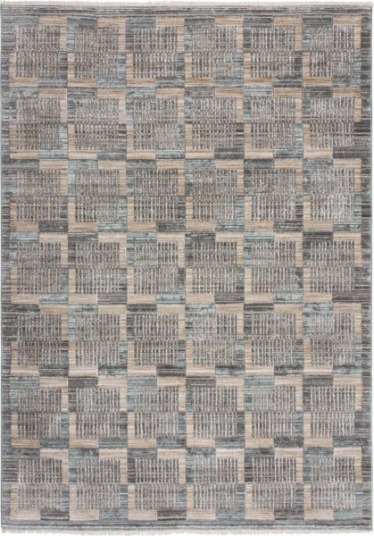 Šedo-béžový koberec 200x290 cm Evelyn Blocks – Flair Rugs