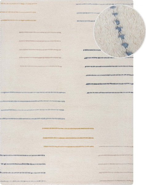 Krémový ručně tkaný vlněný koberec 120x170 cm Dottie Geometric – Flair Rugs