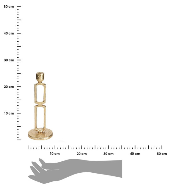 DekorStyle Svícen VESLA 25 cm zlatý