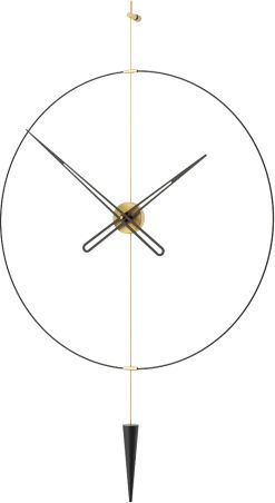 Designové nástěnné hodiny PP801 Pendulum Plus antique gold-black 80cm