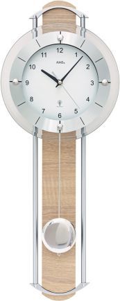 Kyvadlové nástěnné hodiny 5305 AMS řízené rádiovým signálem 60cm