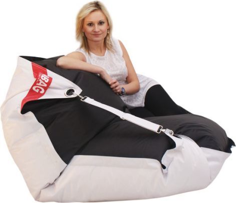 Sedací pytel BeanBag duo-white-black